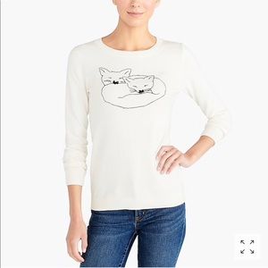 JCrew Factory Foxes Teddy Sweater